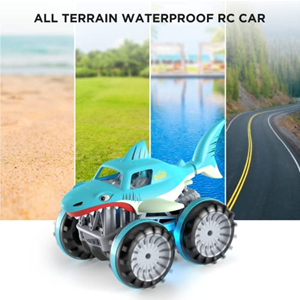 ماشین کنترلی کوسه هیولای آب و خاک مدل 313-989 Amphibious Remote Control Car_اسباب بازی